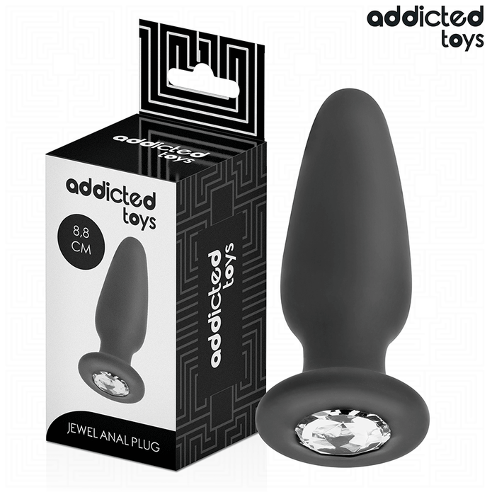 ADDICTED TOYS - Pieni silikoninen anaalitappi jalokivellä 8,8 cm