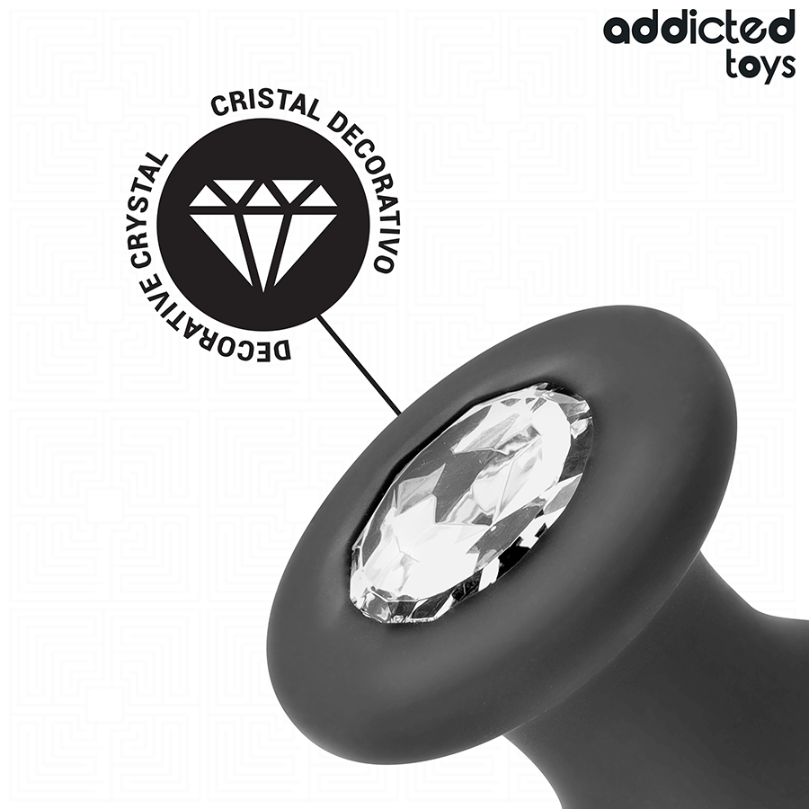 ADDICTED TOYS - Pieni silikoninen anaalitappi jalokivellä 8,8 cm