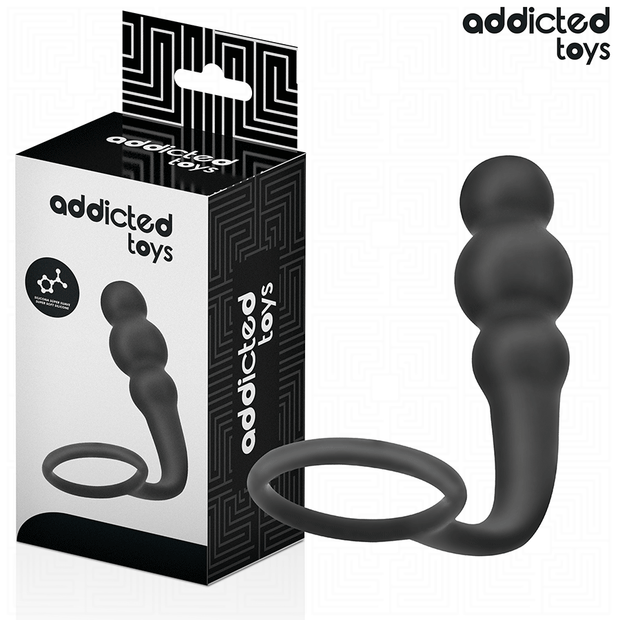 ADDICTED TOYS - ANALPLUGG MED RING SILIKON MODELL 1