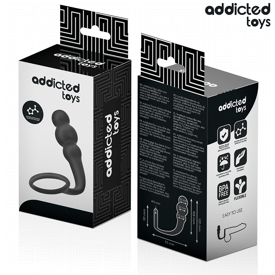 ADDICTED TOYS - Silikoninen anaalitappi renkaalla, malli 1