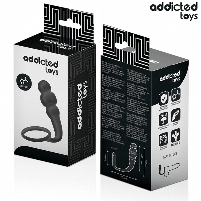 ADDICTED TOYS - Silikoninen anaalitappi renkaalla, malli 1