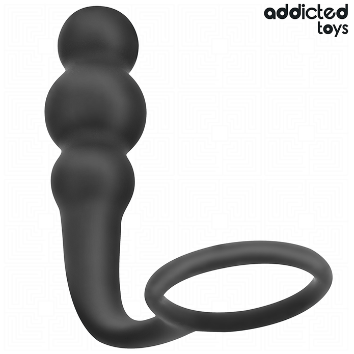 ADDICTED TOYS - Silikoninen anaalitappi renkaalla, malli 1