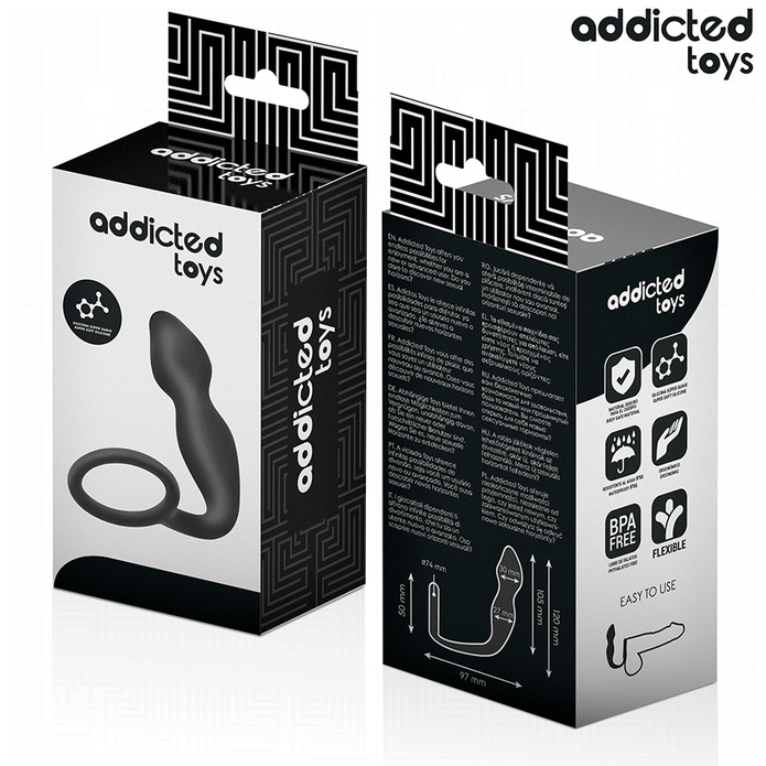 ADDICTED TOYS - Silikoninen anaalitappi ja penisrengas Model 2