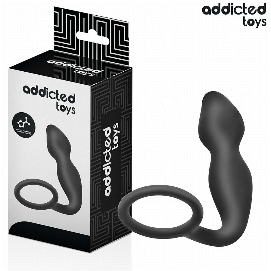 ADDICTED TOYS - Silikoninen anaalitappi ja penisrengas Model 2