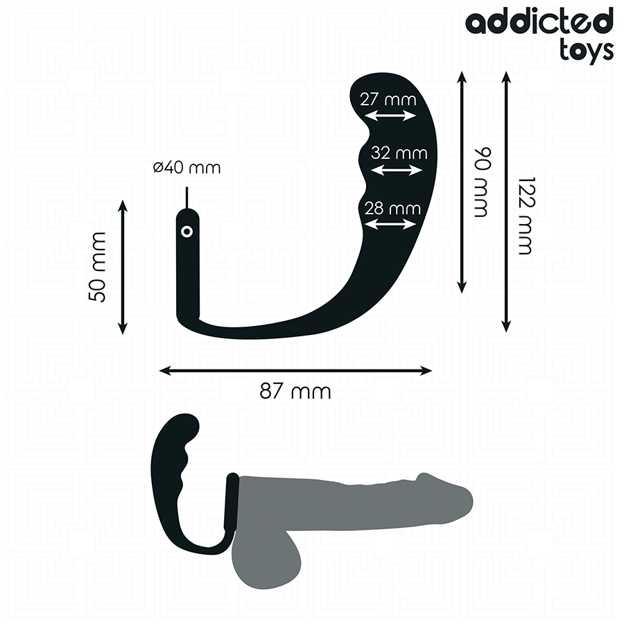 ADDICTED TOYS - ANAL PLUG WITH RING SILICONE MODEL 4