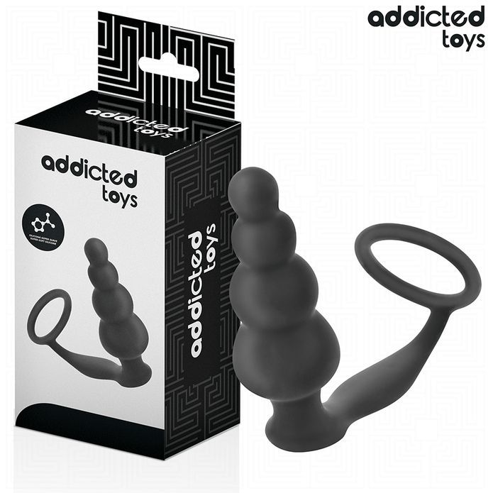 ADDICTED TOYS - Silikoninen anaalitappi renkaalla, malli 5