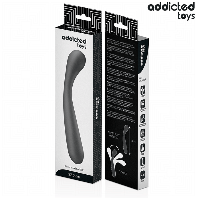 ADDICTED TOYS - 22,5 cm silikoninen tuplapaa anaalimassager