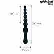ADDICTED TOYS - DUBBEL ANAL MASSAGER SILIKON 24 CM