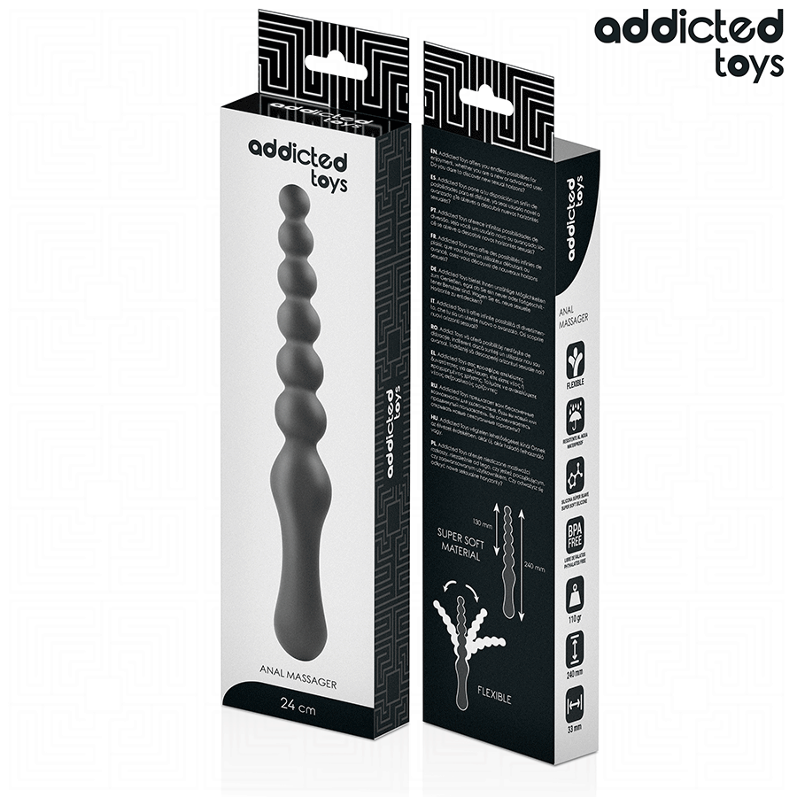 ADDICTED TOYS - DUBBEL ANAL MASSAGER SILIKON 24 CM