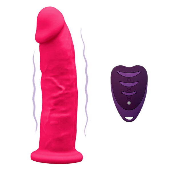 SILEXD - REALISTISK PENISMODELL 2 ROSA + FJÄRRKONTROLL LRS 17 CM