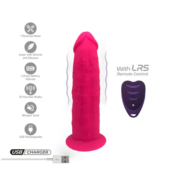 SILEXD - MODEL 2- Realistinen dildo kaukosäätimellä, 17 cm 