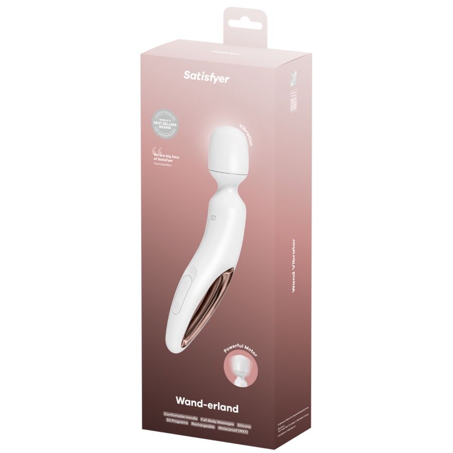 SATISFYER - WAND ERLAND VIBRATING MASSAGER WHITE