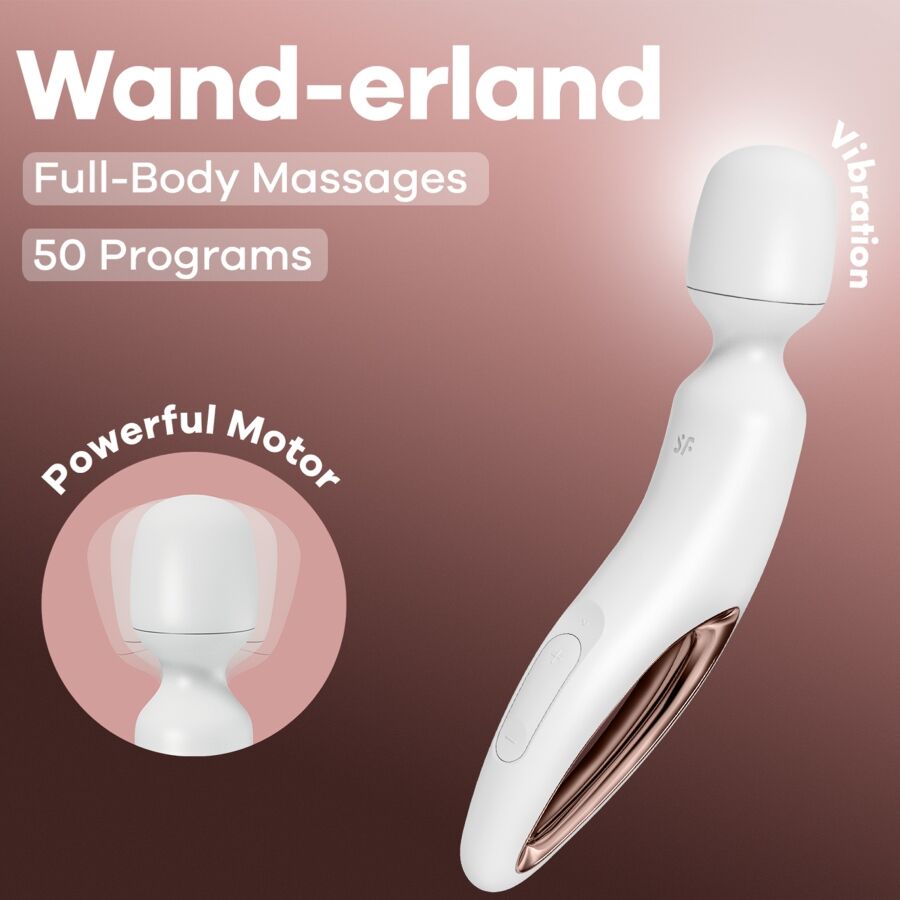 SATISFYER - WAND ERLAND VIBRATING MASSAGER WHITE
