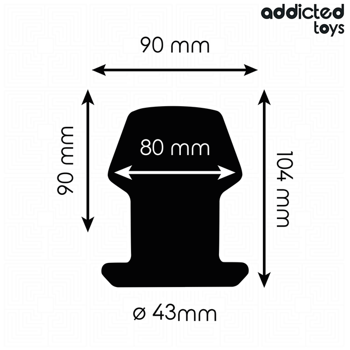 ADDICTED TOYS - EXTREM HÅLIG ANALSPLUG SILIKON STORLEK L 10,4 CM
