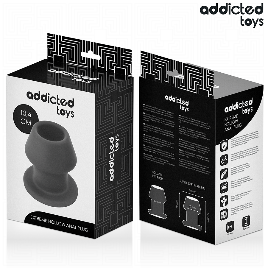 ADDICTED TOYS - EXTREM HÅLIG ANALSPLUG SILIKON STORLEK L 10,4 CM
