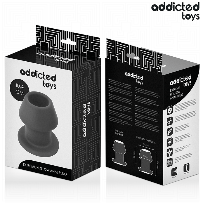 ADDICTED TOYS - EXTREM HÅLIG ANALSPLUG SILIKON STORLEK L 10,4 CM