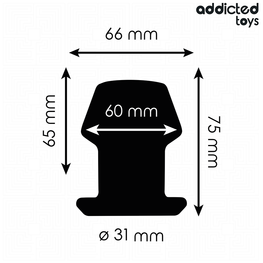 ADDICTED TOYS - EXTREME HOLLOW ANALPLUGG SILIKON STORLEK S 7,5 CM