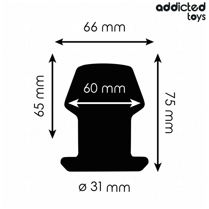 ADDICTED TOYS - EXTREME HOLLOW ANALPLUGG SILIKON STORLEK S 7,5 CM