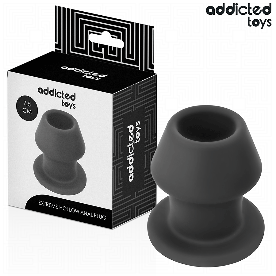 ADDICTED TOYS - EXTREME HOLLOW ANALPLUGG SILIKON STORLEK S 7,5 CM