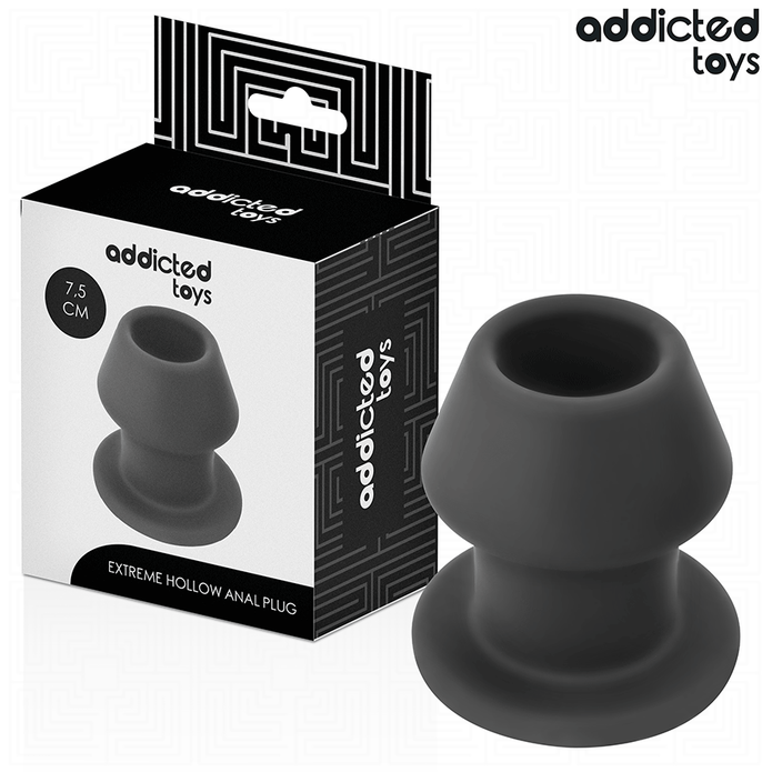 ADDICTED TOYS - EXTREME HOLLOW ANALPLUGG SILIKON STORLEK S 7,5 CM