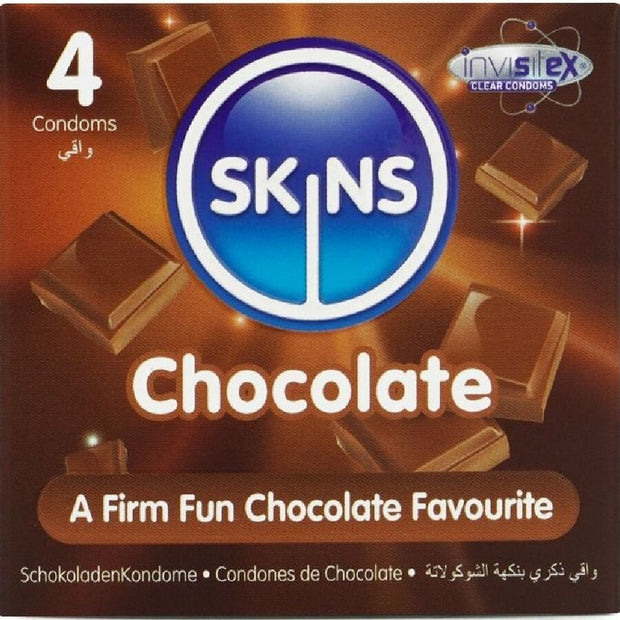 SKINS - Suklaan makuiset kondomit, 4kpl