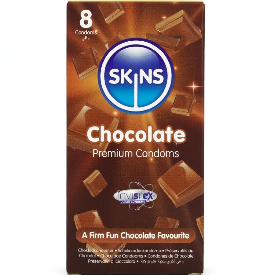SKINS - Suklaan makuiset kondomit, 8kpl