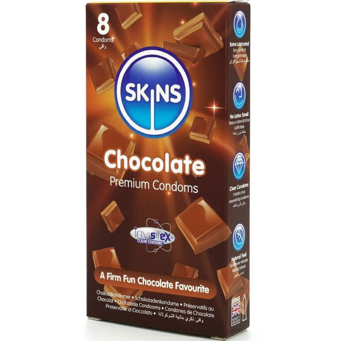 SKINS - Suklaan makuiset kondomit, 8kpl
