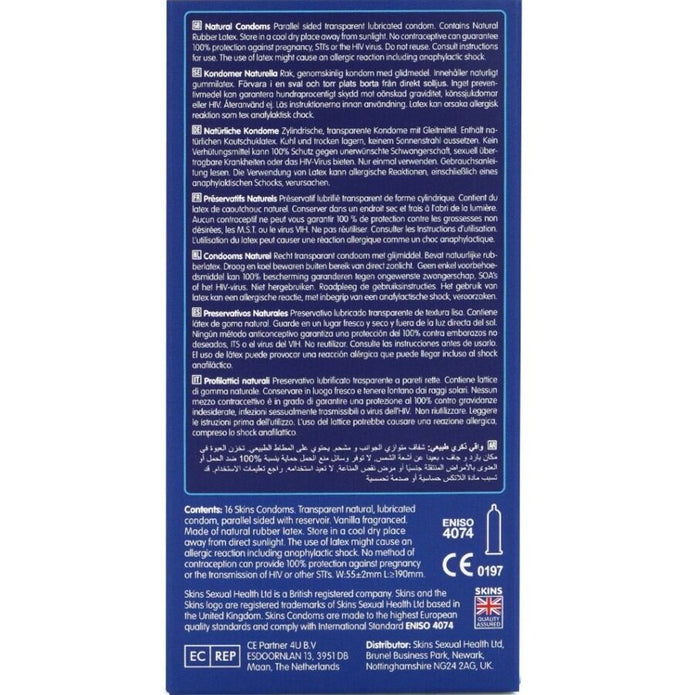 SKINS – NATURLIGA PREMIUMKONDOMER FÖRPACKNING MED 16