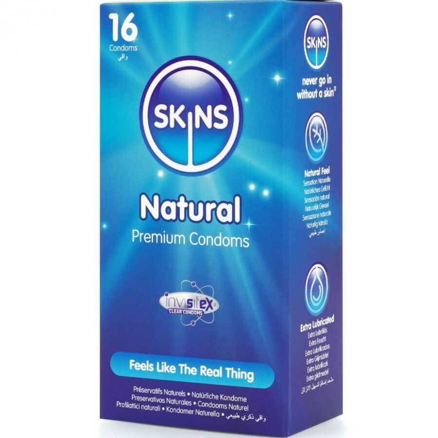 SKINS – NATURLIGA PREMIUMKONDOMER FÖRPACKNING MED 16