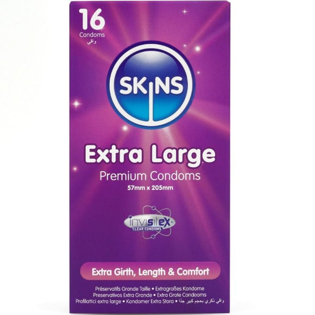 SKINS - Ekstra isot-kondomit, 16kpl