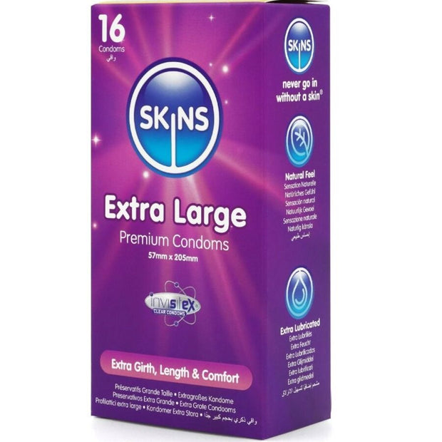 SKINS - Ekstra isot-kondomit, 16kpl