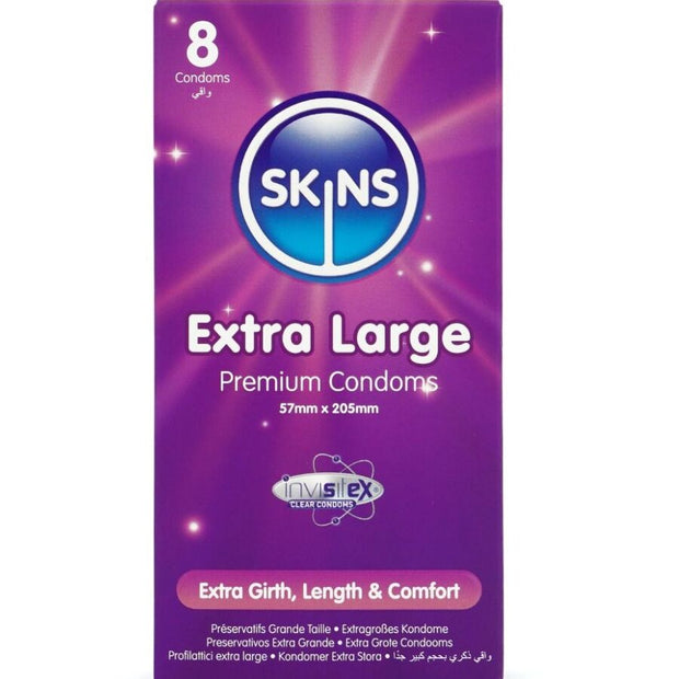 SKINS - Ekstra isot-kondomit, 8kpl