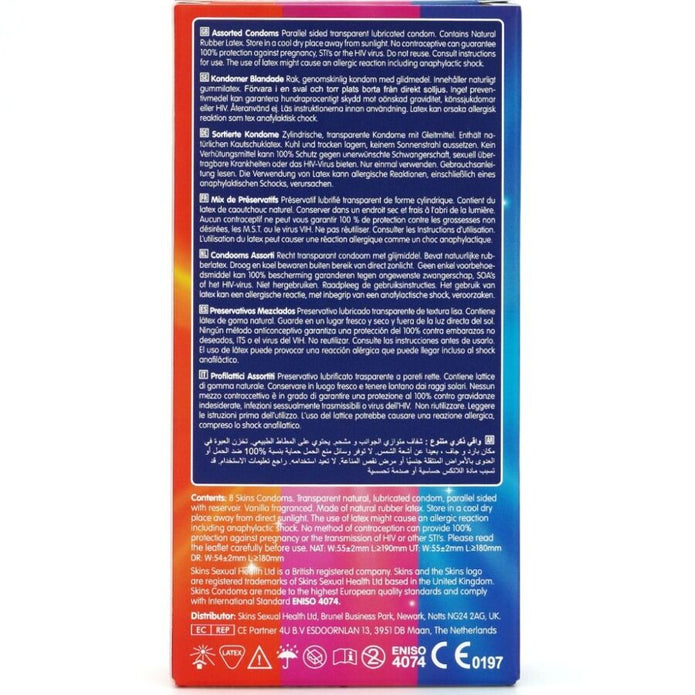 SKINS - ASSORTED PREMIUM CONDOMS PACK 8