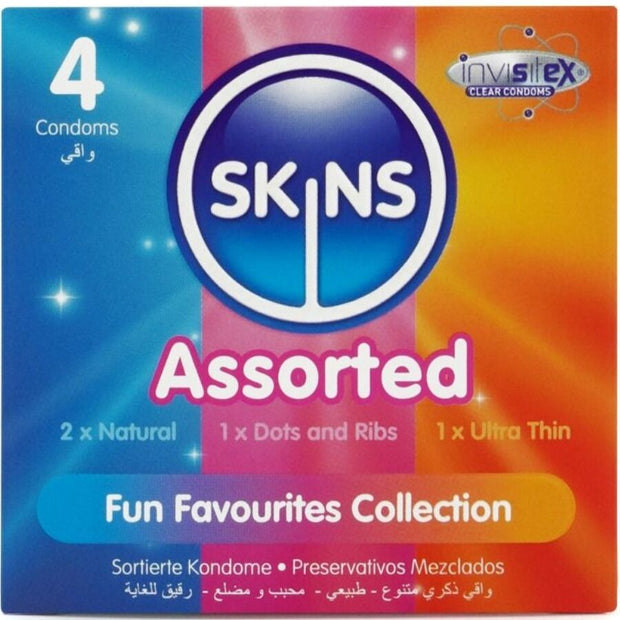 SKINS - 4 kpl erilaista premium-kondomia 