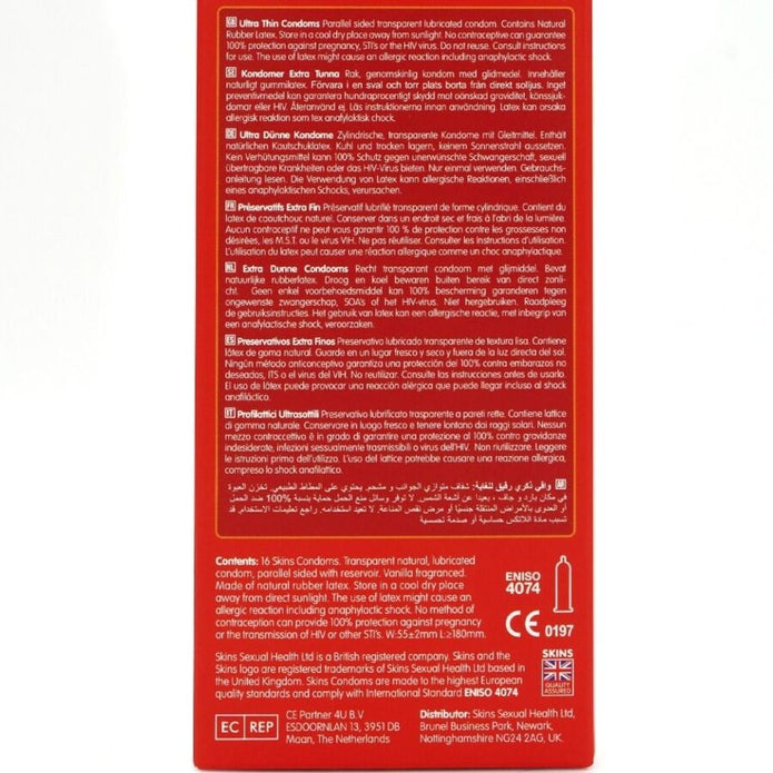SKINS - Ultra Thin - Kondomit, 16 kpl