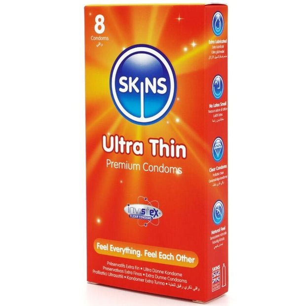 SKINS - Ultra Thin - Kondomit, 8 kpl