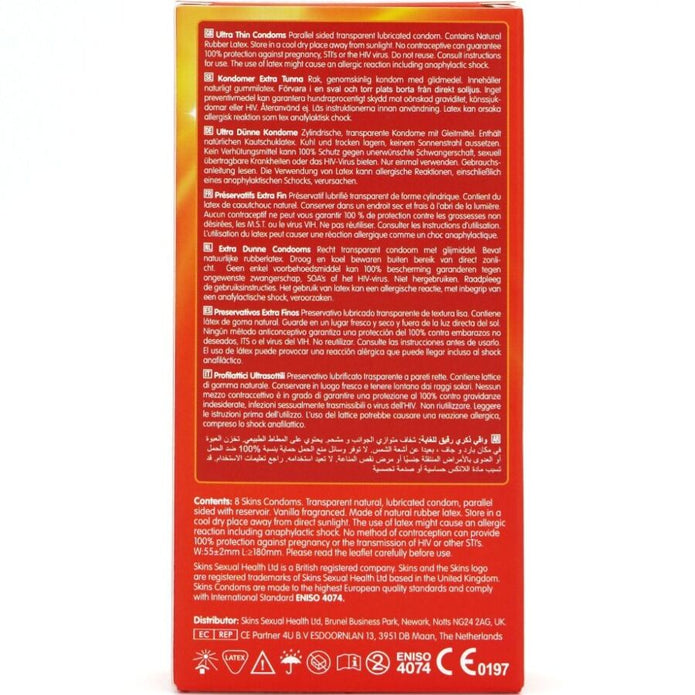 SKINS - Ultra Thin - Kondomit, 8 kpl