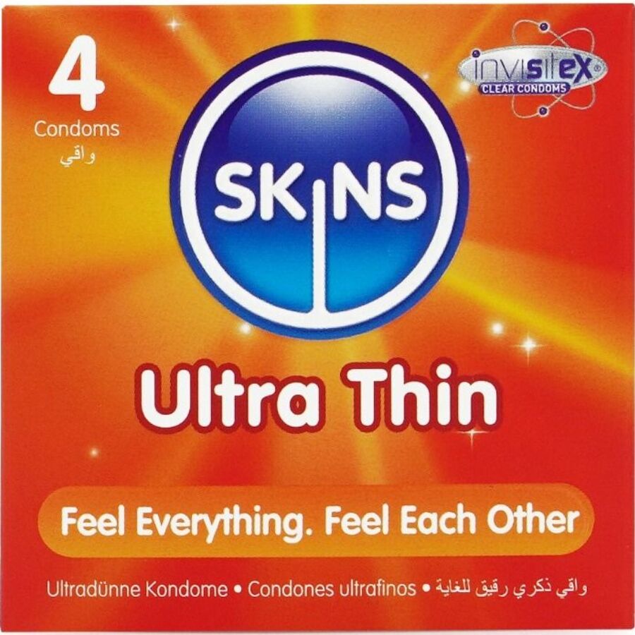 SKINS - Ultra Thin – Kondomit, 4 kpl