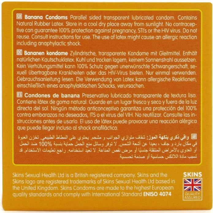 SKINS - BANANA PREMIUM CONDOMS PACK 4