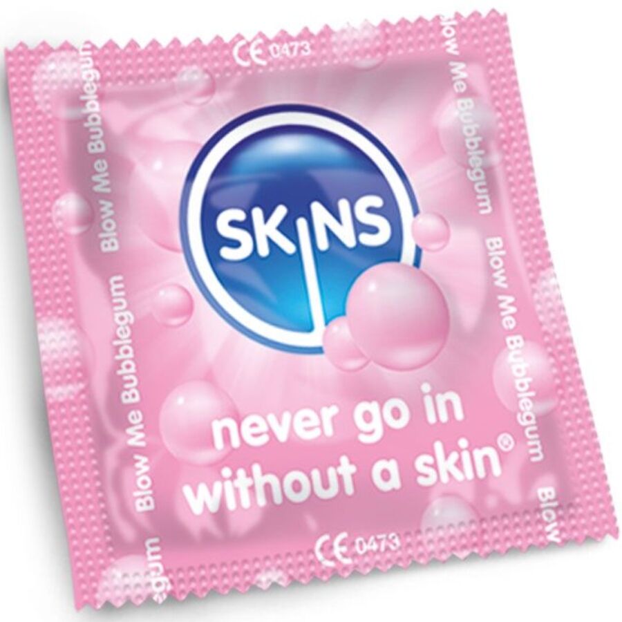 SKINS - Bubblegum 4 kpl makukondomit