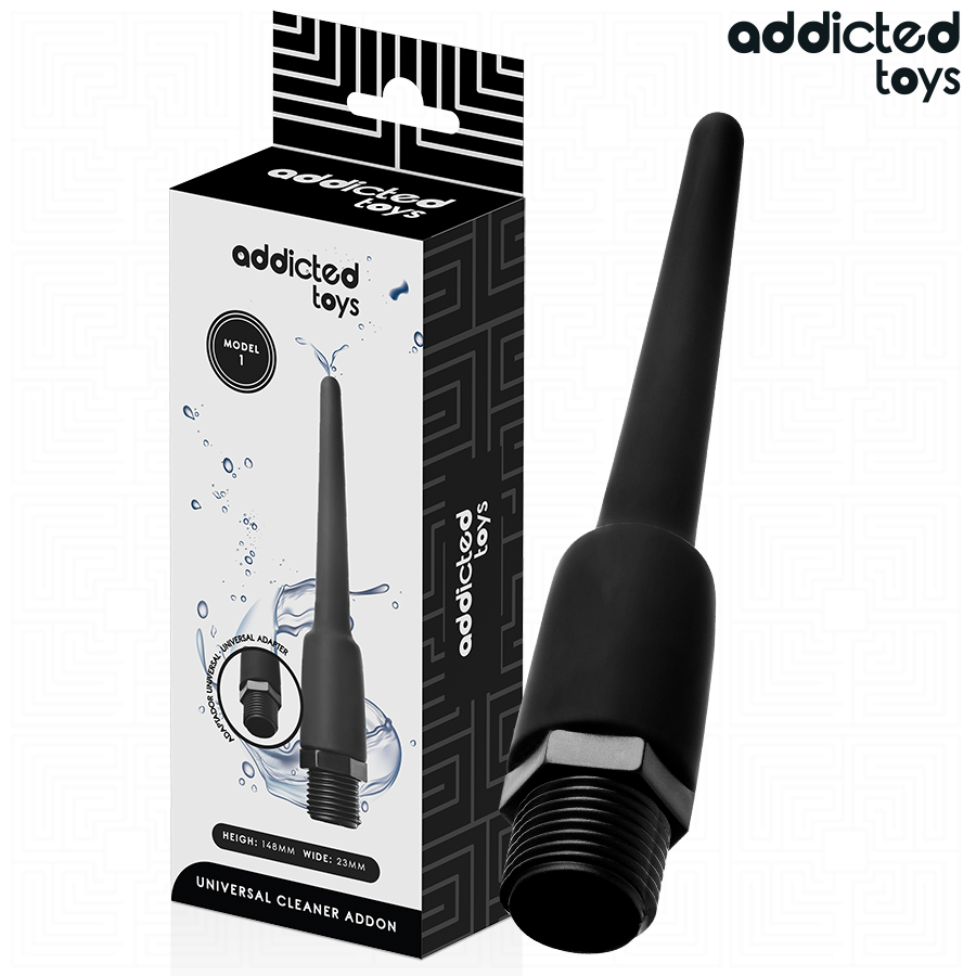 ADDICTED TOYS - Anaalipuhdistaja universaalilla adapterilla, malli 1