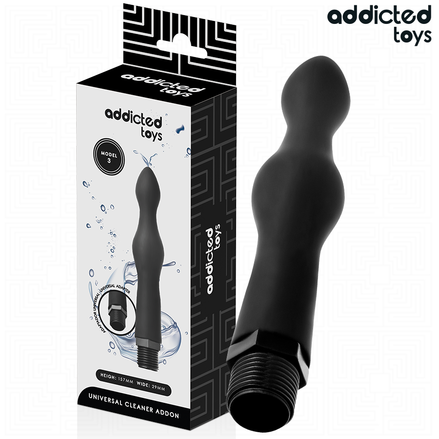 ADDICTED TOYS - Anaalipuhdistaja universaalilla adapterilla, malli 3