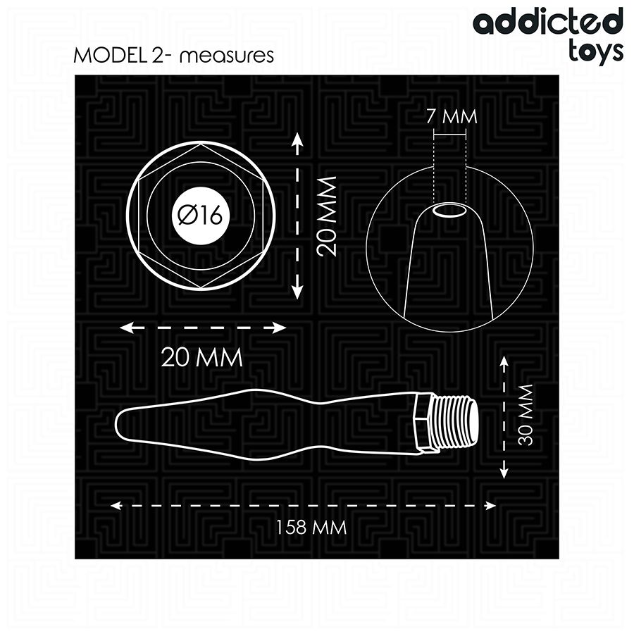 ADDICTED TOYS - ANALRENGÖRARE MED UNIVERSALADAPTER MODELL 2