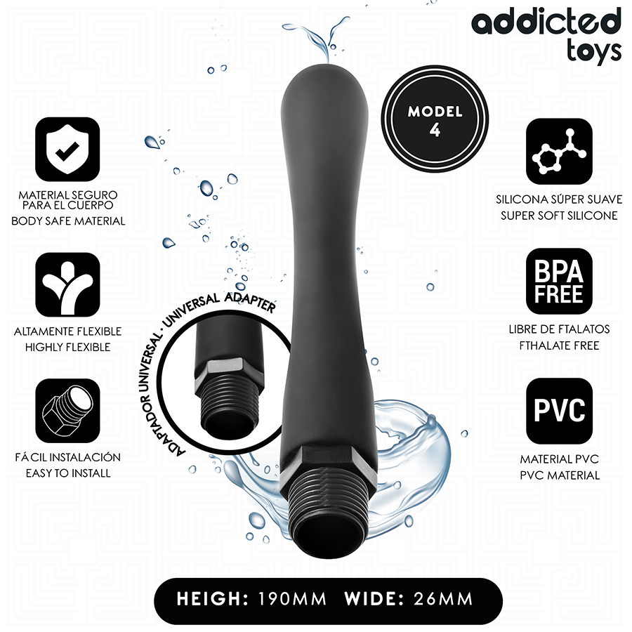 ADDICTED TOYS - Anaalihuuhde universal-adapterilla, malli 4