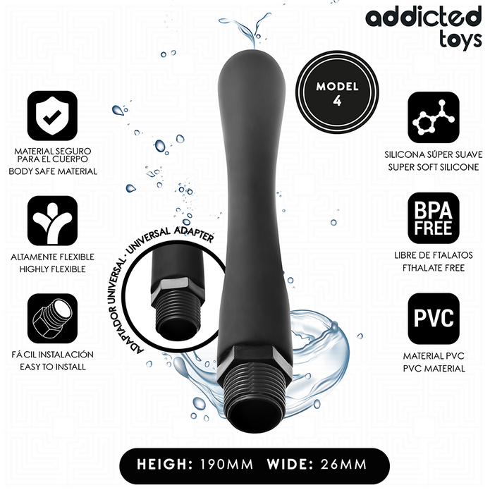 ADDICTED TOYS - Anaalihuuhde universal-adapterilla, malli 4