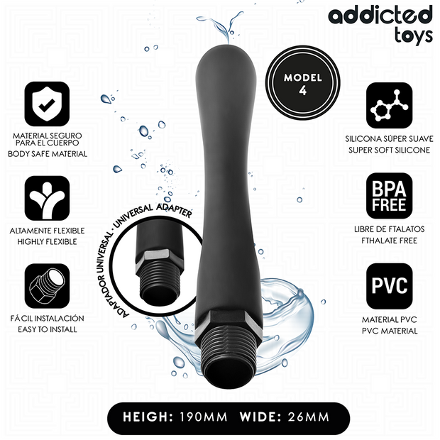 ADDICTED TOYS - Anaalihuuhde universal-adapterilla, malli 4