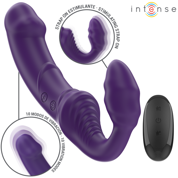 INTENSE -20 cm Kaksoisvibraattori kaukosäätimellä