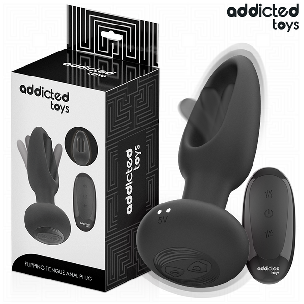 ADDICTED TOYS - Anaalitappi värisevällä kielellä ja kaukosäätimellä
