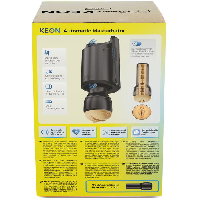 KIIROO - KEON WIFI COMBO VICTORIA JUNE AUTOMATISK ONANERINGSAPPARAT + FEEL STROKER