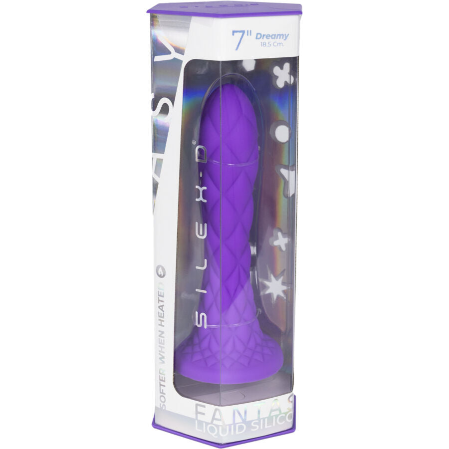 SILEXD - DREAMY DILDO FANTASY LIQUID SILICONE THERMOREACTIVE VIOLET 18.5 CM